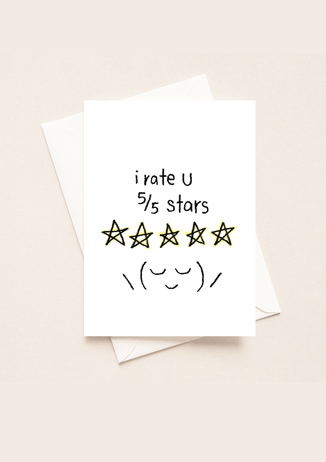 I Rate You 5 Stars Card (A5)