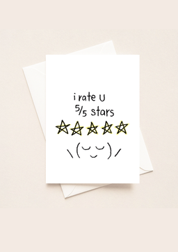 I Rate You 5 Stars Card (A5)