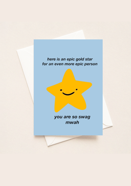 Epic Gold Star Card (A5)