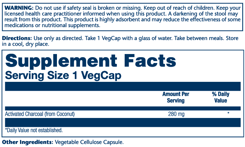 Solaray - Activated Charcoal 280mg_1