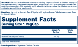 Solaray - Activated Charcoal 280mg