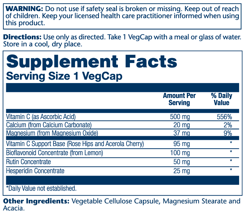 Solaray - Vitamin C With Bioflavonoid Complex 500mg_1