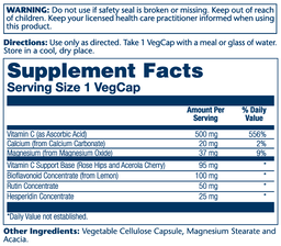 Solaray - Vitamin C With Bioflavonoid Complex 500mg