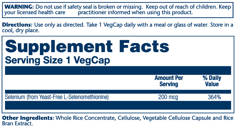 Solaray - Selenium 200mcg, Yeast-Free_1