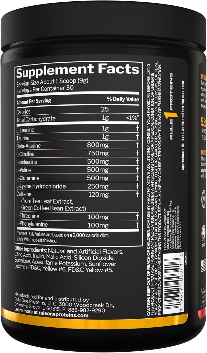 RULE 1 ENERGIZED AMINO PEACH MANGO 30 SERVIDAS_1