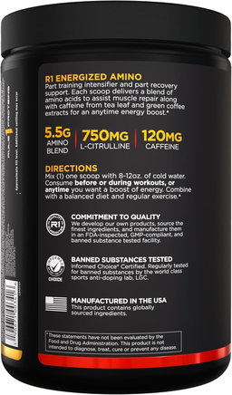 RULE 1 ENERGIZED AMINO PEACH MANGO 30 SERVIDAS