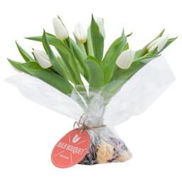 Tulipa Bulbi in Mazzo Bianco