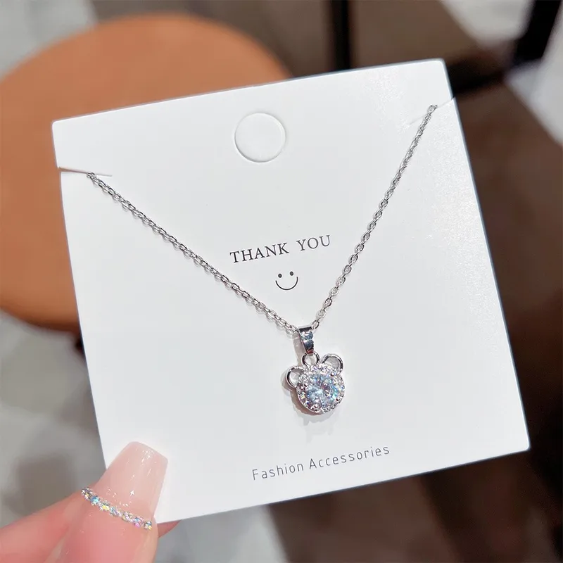 Collier Tête Nounours,en acier inoxydable _1