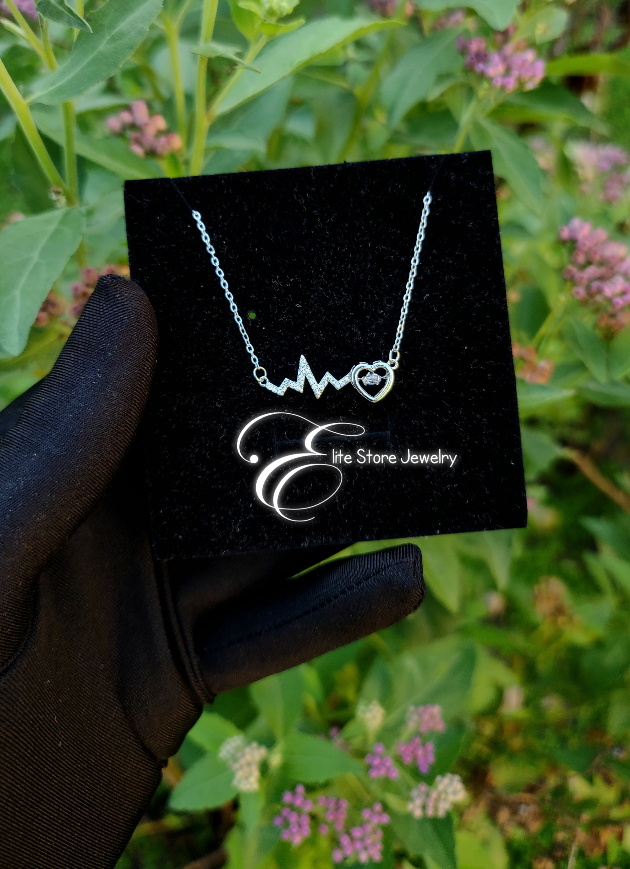 Collier Star forme de cœur en acier inoxydable _1