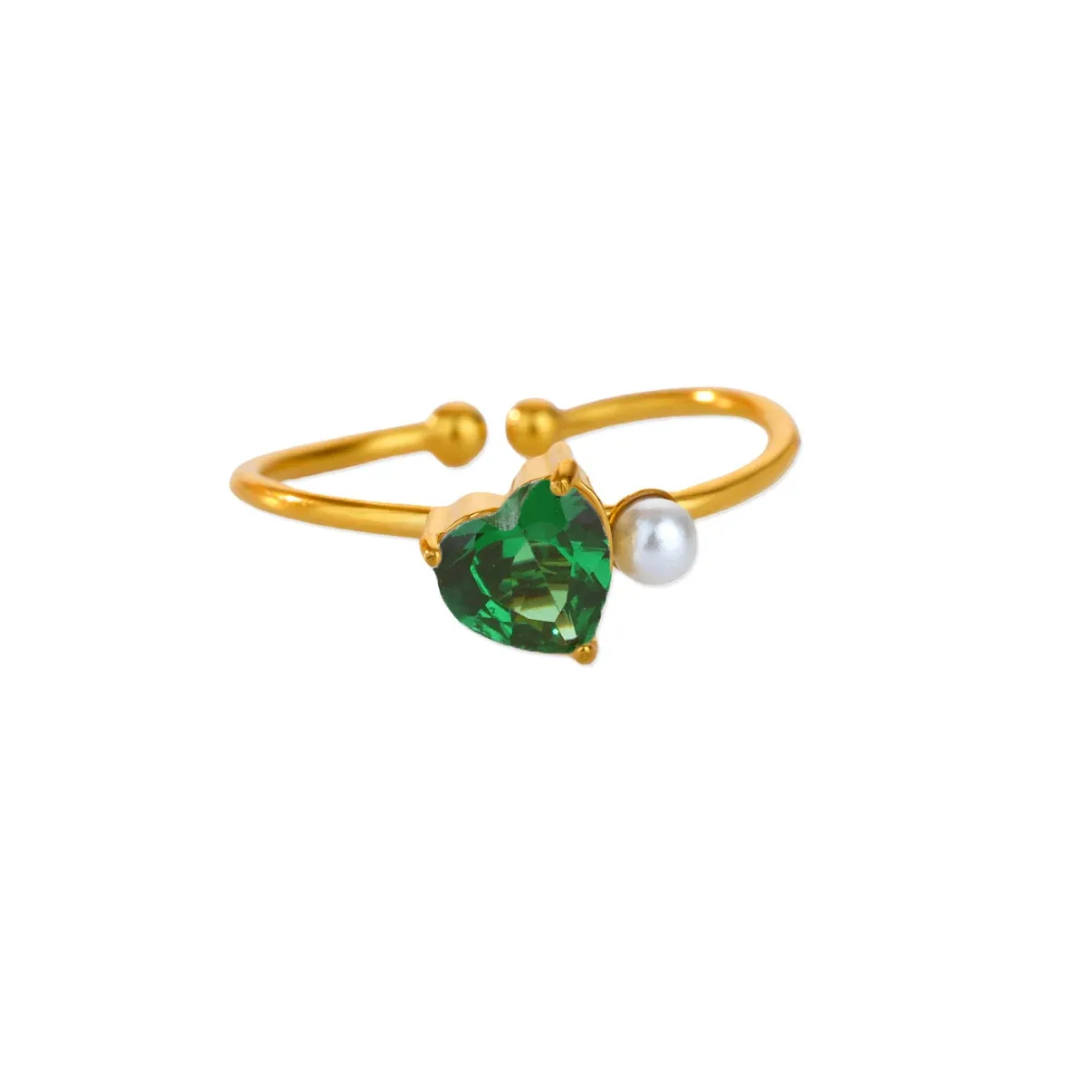 Bague or Pierre Verte_0