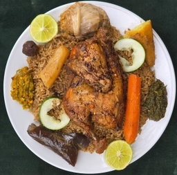 Riz gras + 1/4 de poulet