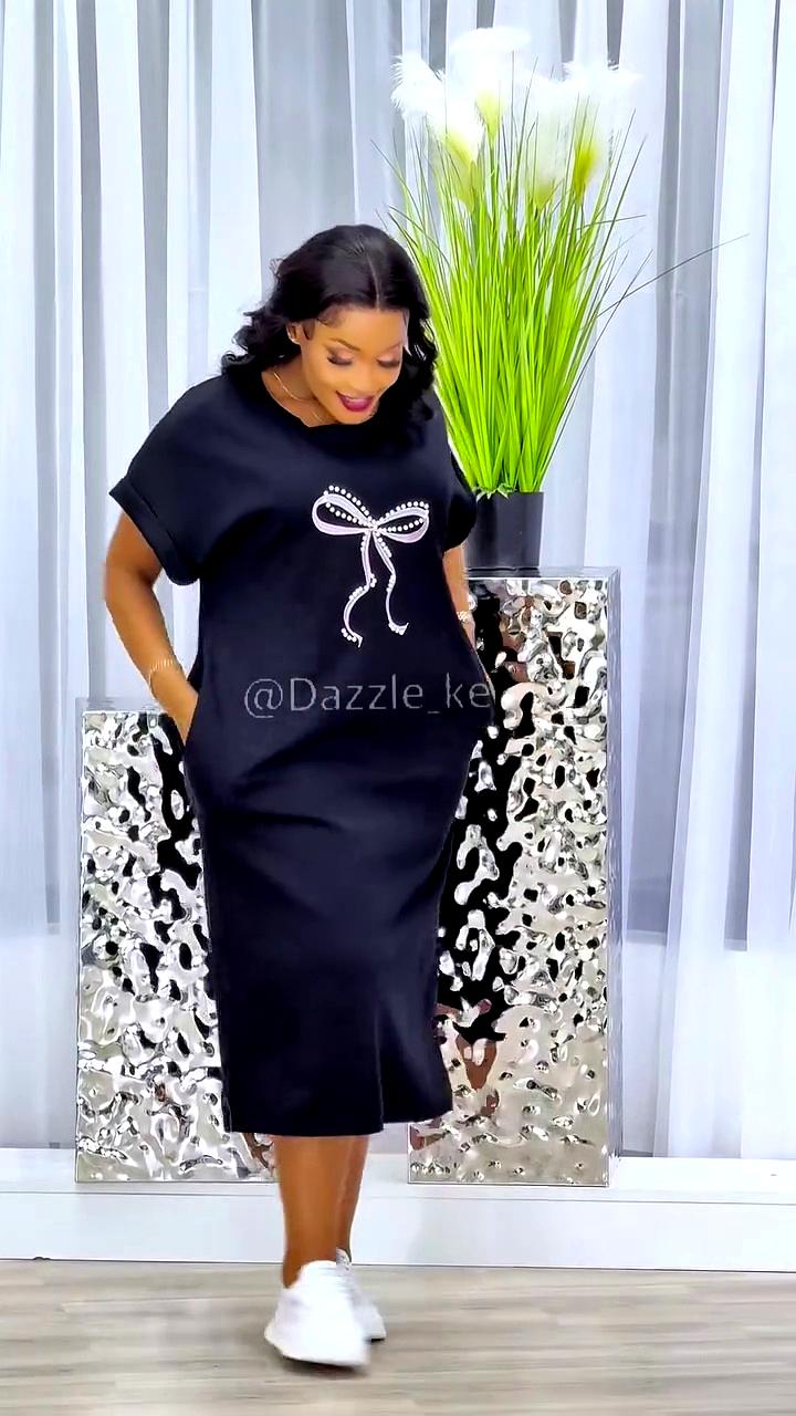 Robe Casual Chic Bow – Collection Confort Élégance_2