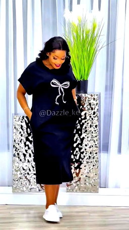 Robe Casual Chic Bow – Collection Confort Élégance