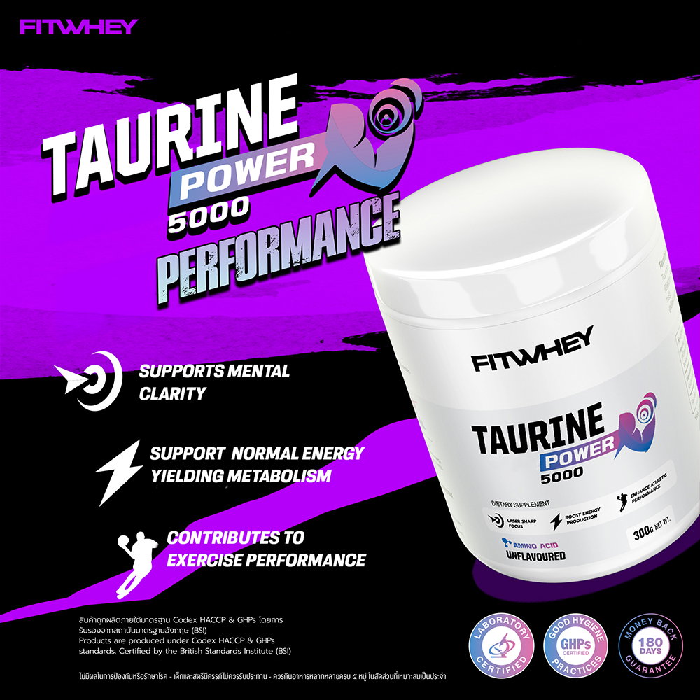 FITWHEY Taurine 5000 Pure Powder 300g | No Stim Endurance & Focus | Intra-Workout Support_6