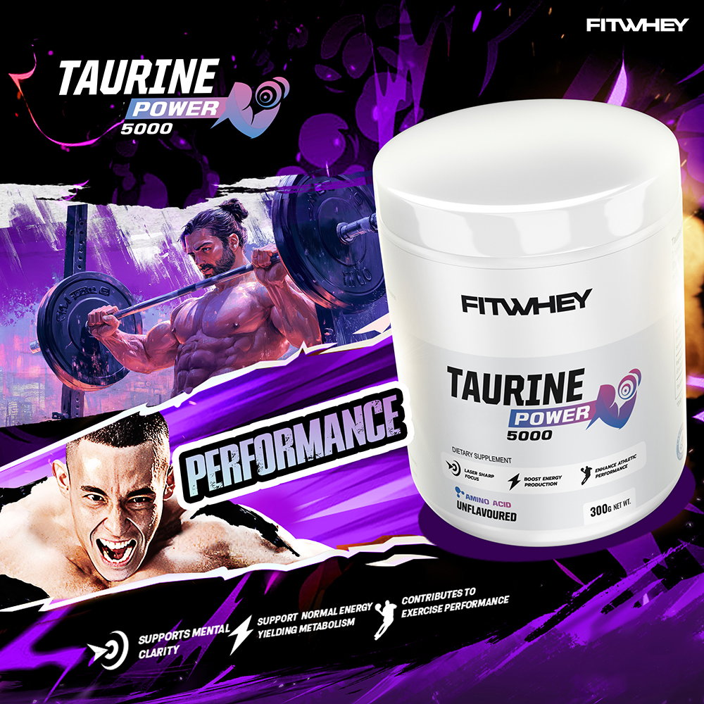 FITWHEY Taurine 5000 Pure Powder 300g | No Stim Endurance & Focus | Intra-Workout Support_5
