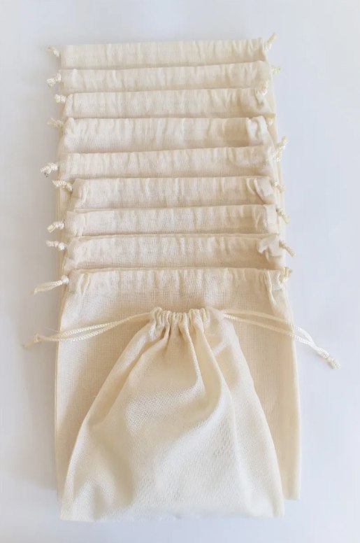 10 Bolsas de Tela en Algodón de 30cm x 40cm_0