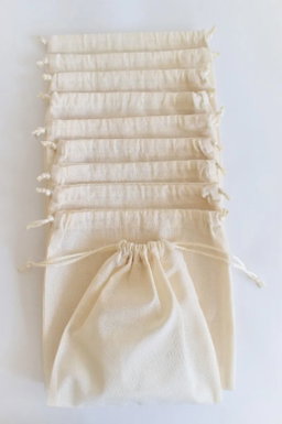 10 Bolsas de Tela en Algodón de 30cm x 40cm