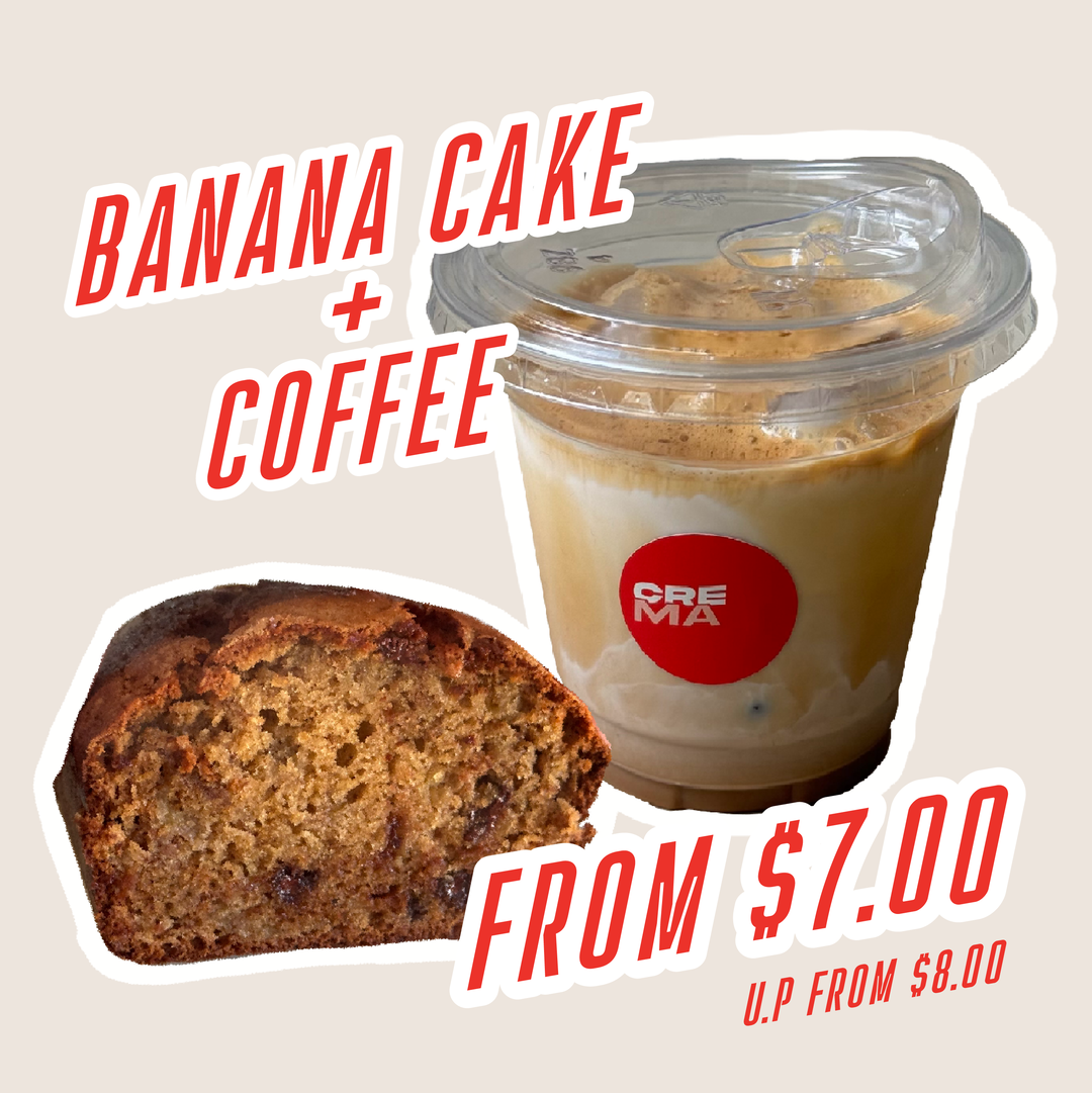 Banana Cake + Coffee Combo