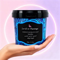  Jardin Flamingo Moroccan Soap neela blue 500g صابون بلدي مغربي بالنيله الزرقاء من جاردن فلامنكو  -500جم 