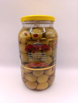 1300g | Bint Al Reef Oliven mit Paprika | بنت الريف زيتون محشي فليفلة