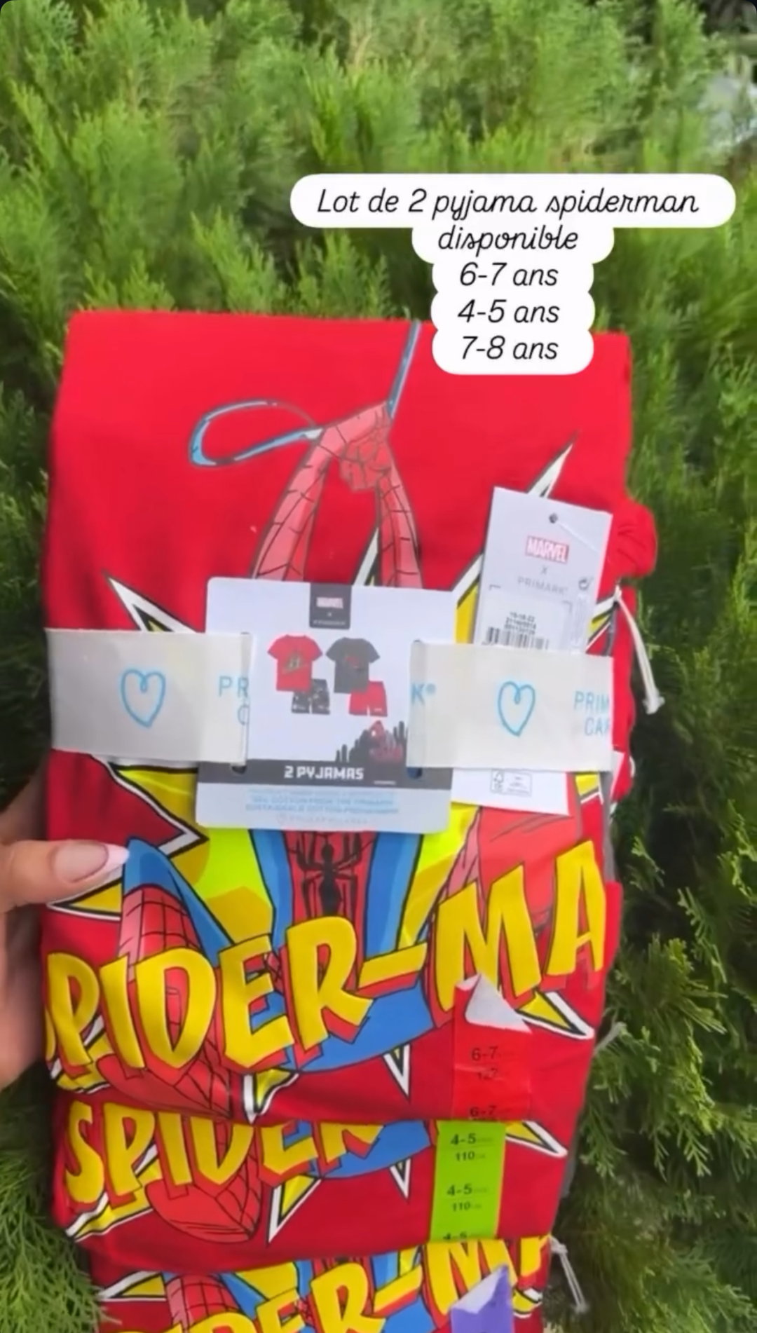 Lot de 2 pyjamas spiderman short 