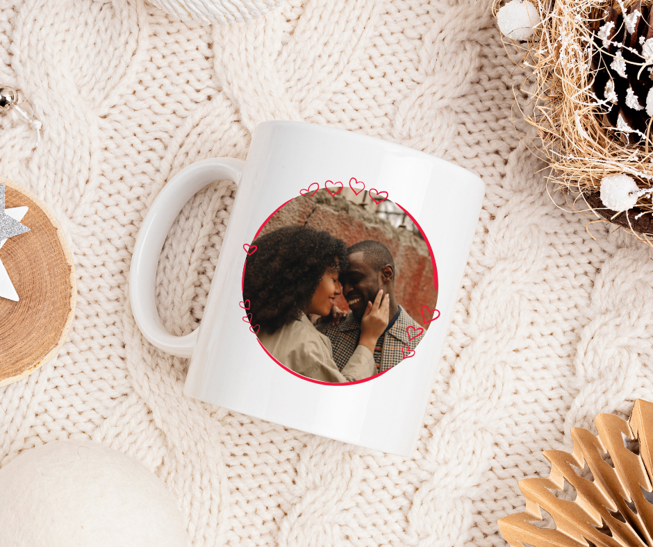 Photo Circle Red Valentine Mug_0