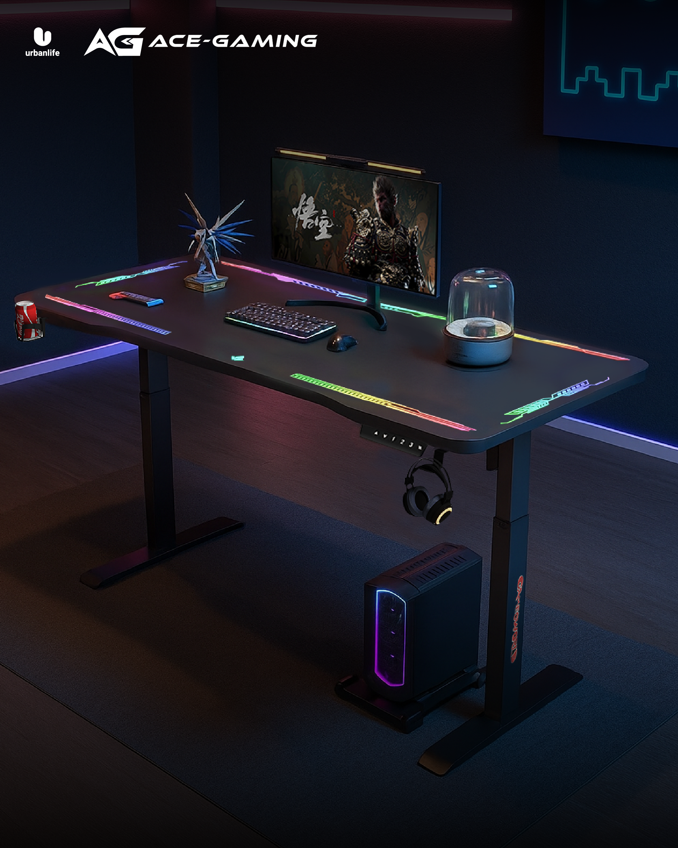 10900009 - ACE-GAMING RGB ADJUSTABLE TABLE 
