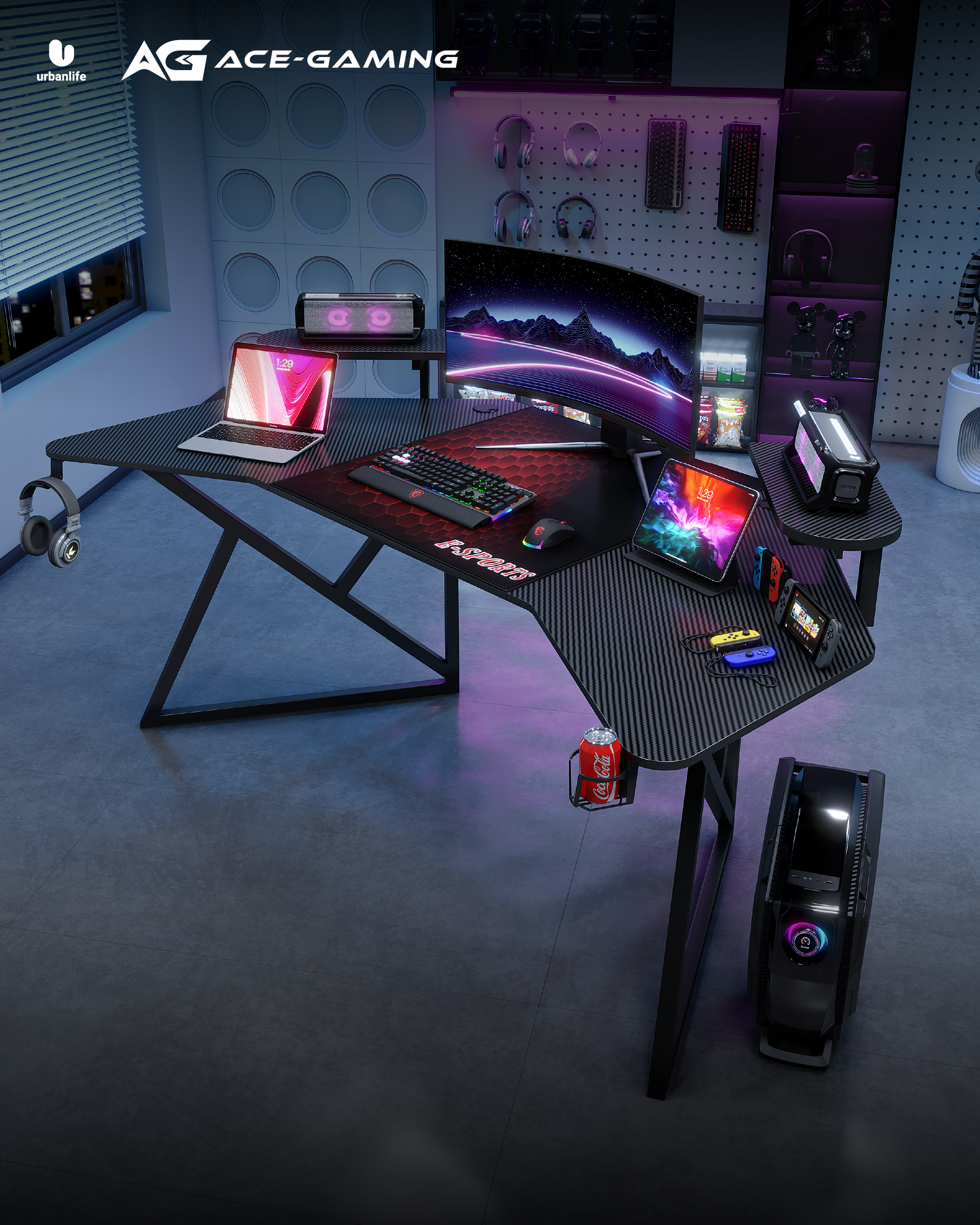 10900006 - 180CM ACE-GAMING CURVE TABLE