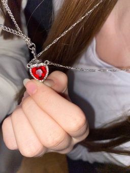 Jeu Collier, bracelet et bague Couple Cœur et Épée couleur argenté 
