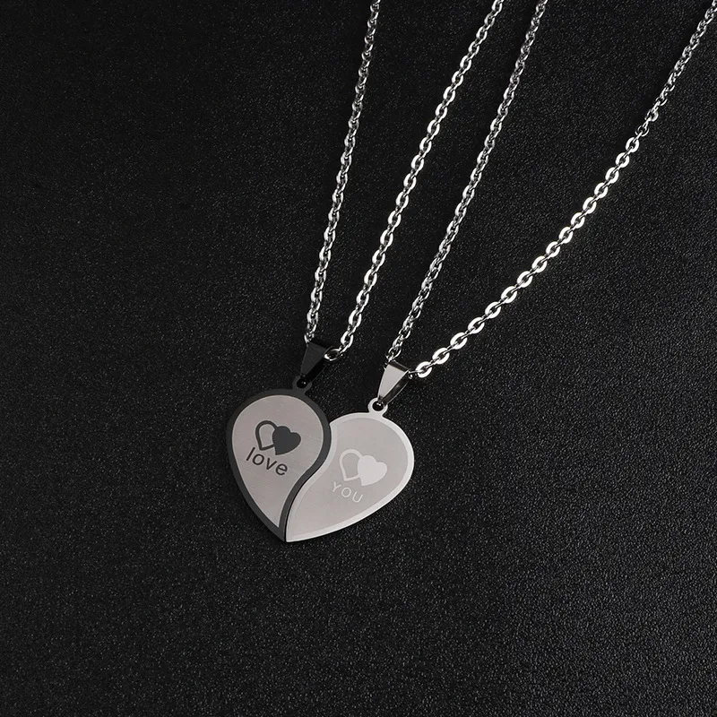 Collier Coeur Argenté pour Couple