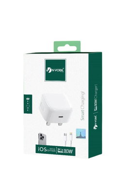 N YORK Prime Series 20W PD Fast Charger - iOS Special Edition | USB-C Wall Charger for iPhone & iPad | Compact Power Adapter (Model: HC629)
