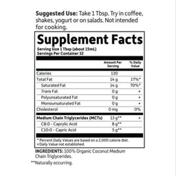 Dr. Formulated - Brain Health Organic Coconut MCT Oil Liquid