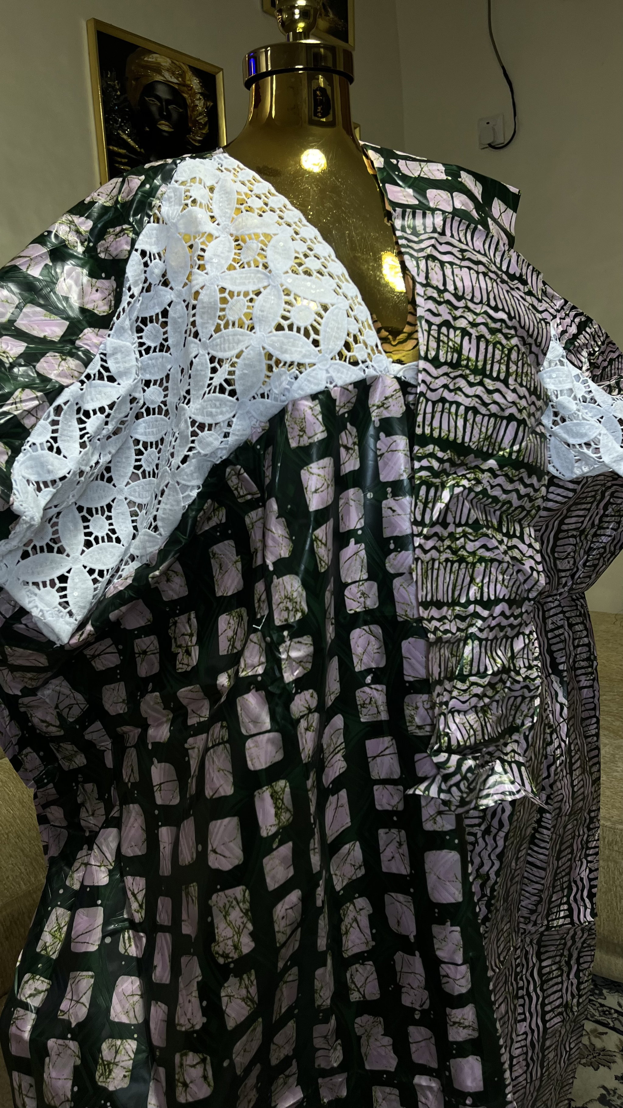 Lilac Green - Batik Style Print_2