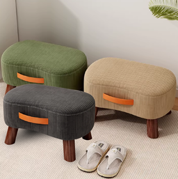 10500129 - LOW VELVET STOOL