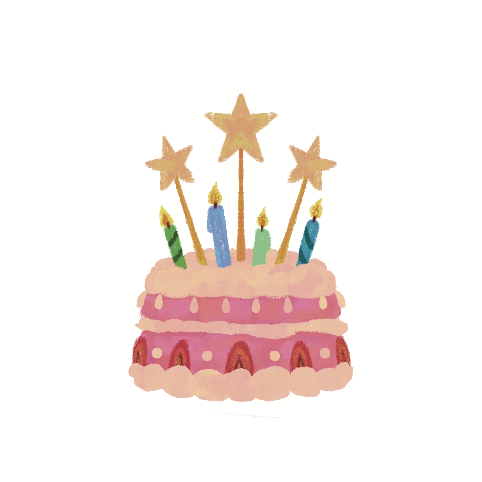 Birthday Cake Sticker (4cm)