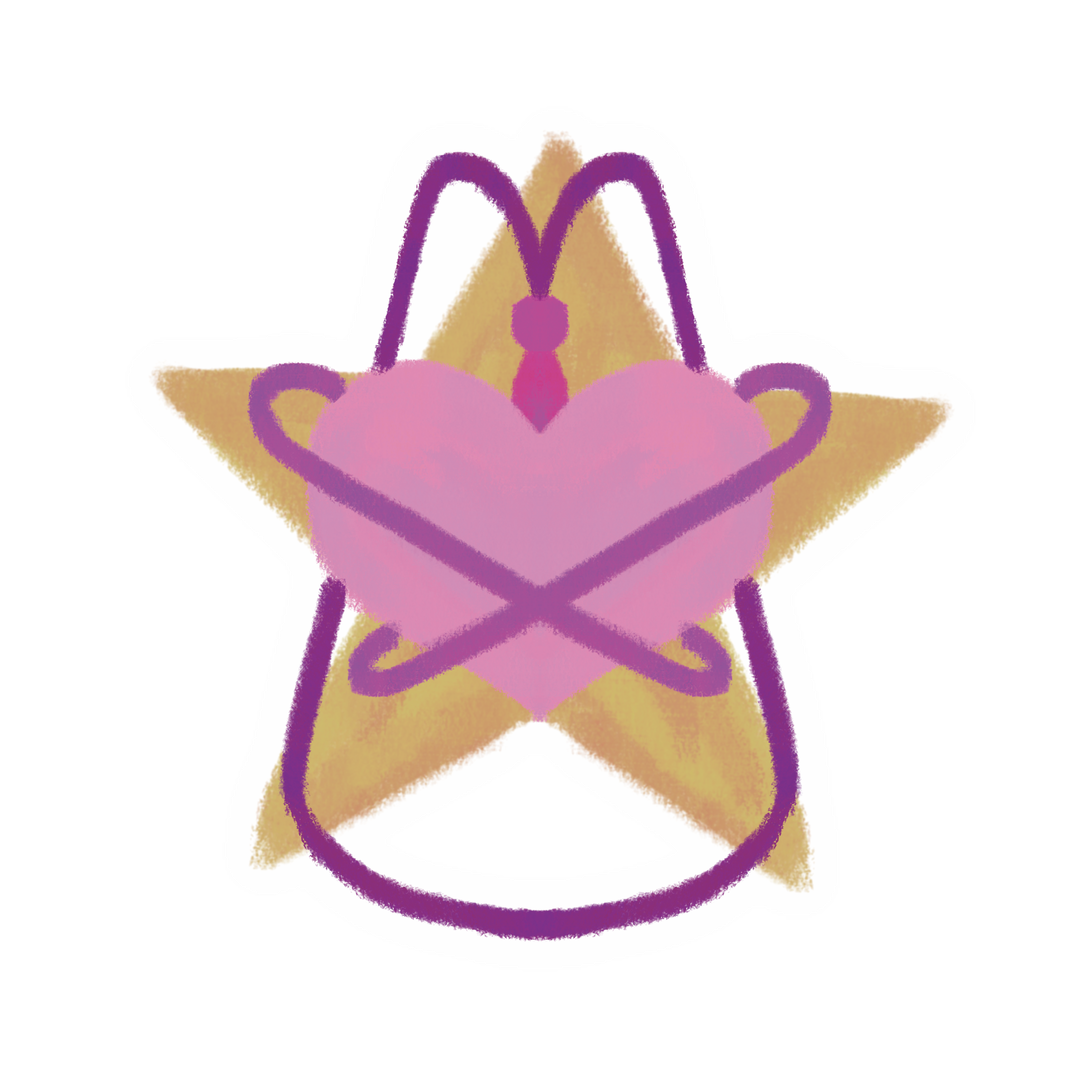 Heart Necklace Sticker (4cm)