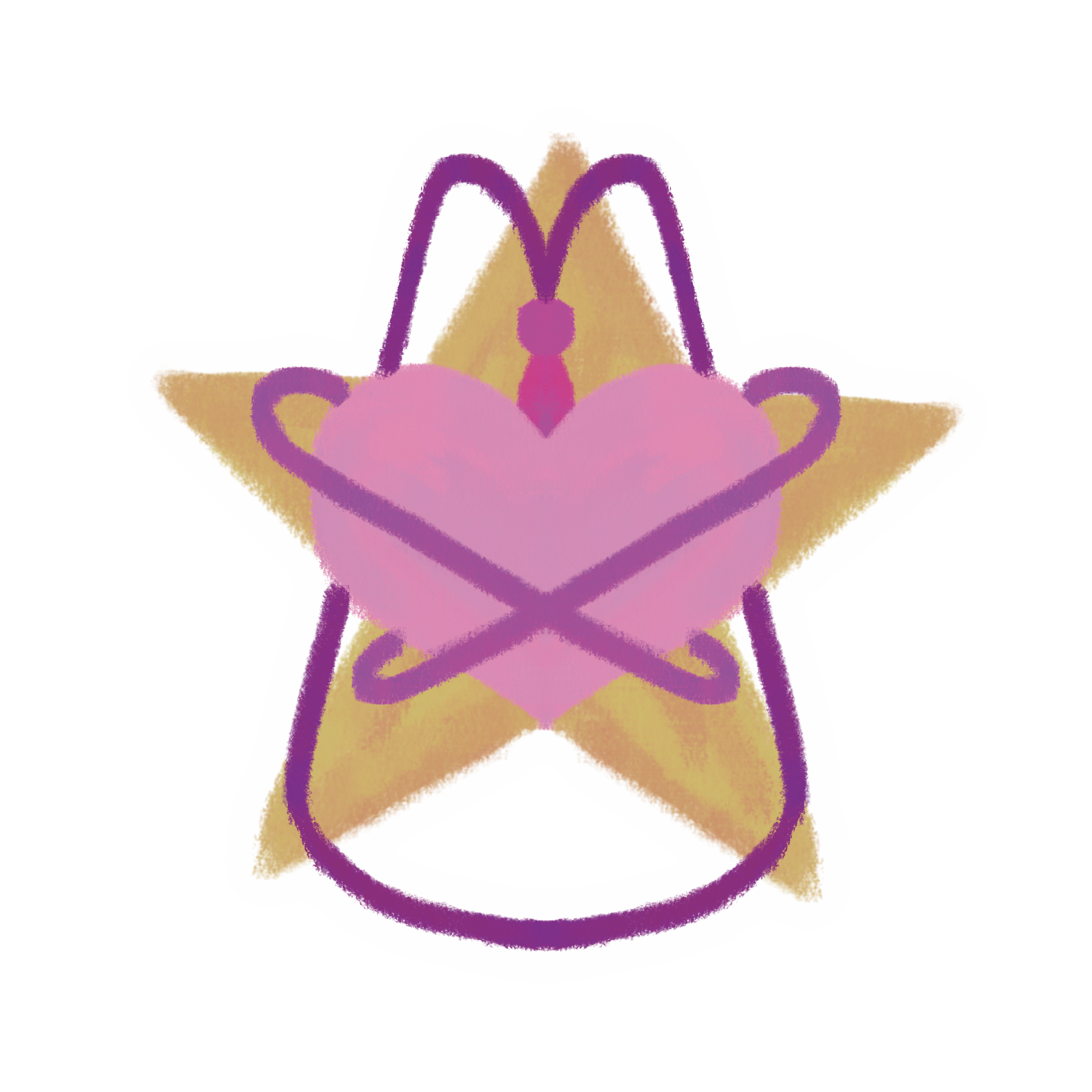 Heart Necklace Sticker (4cm)