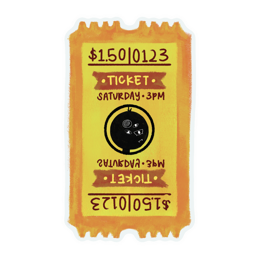 Real Lies Ticket Sticker (4cm)