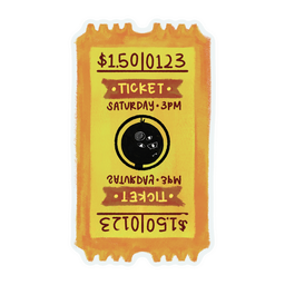 Real Lies Ticket Sticker (4cm)