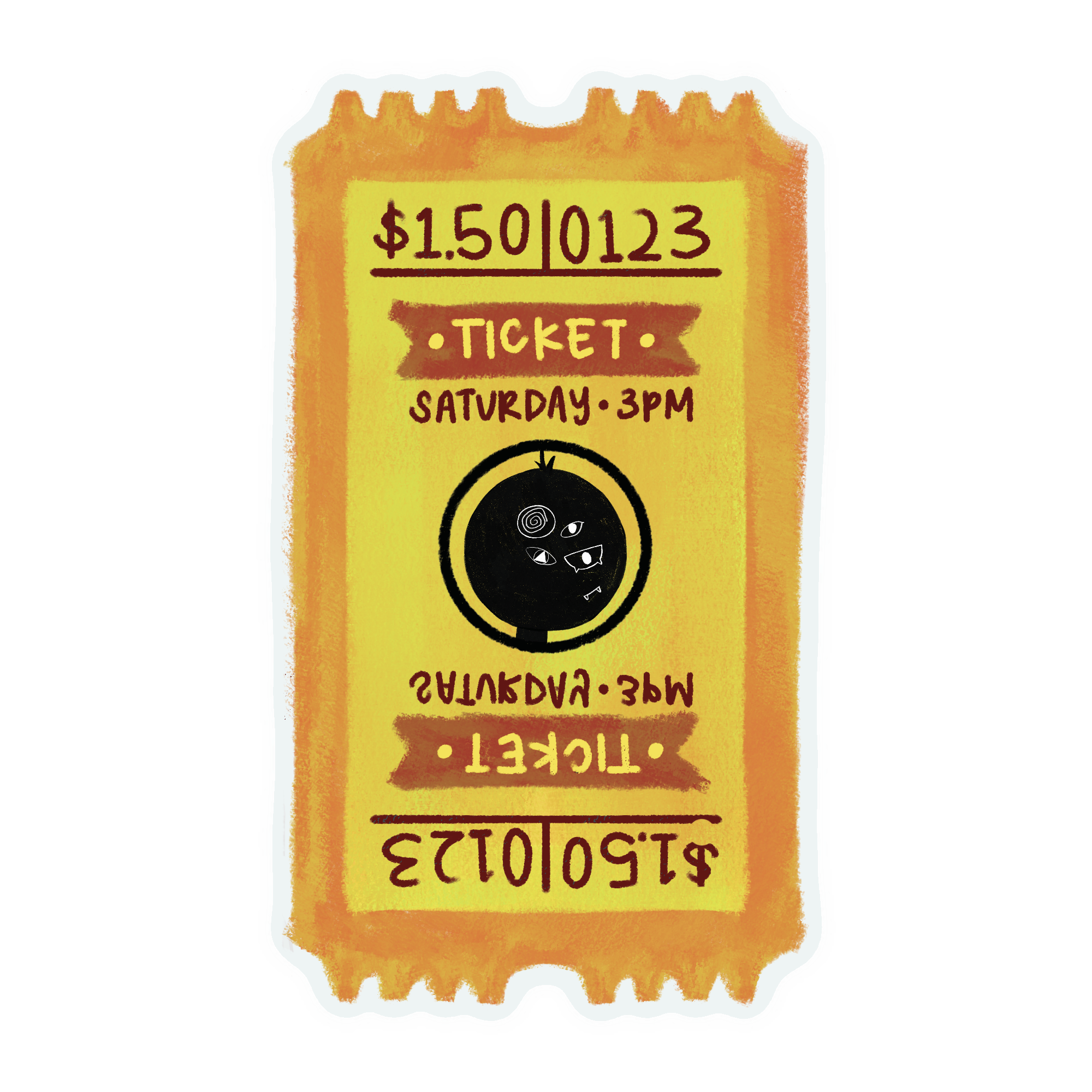 Real Lies Ticket Sticker (4cm)