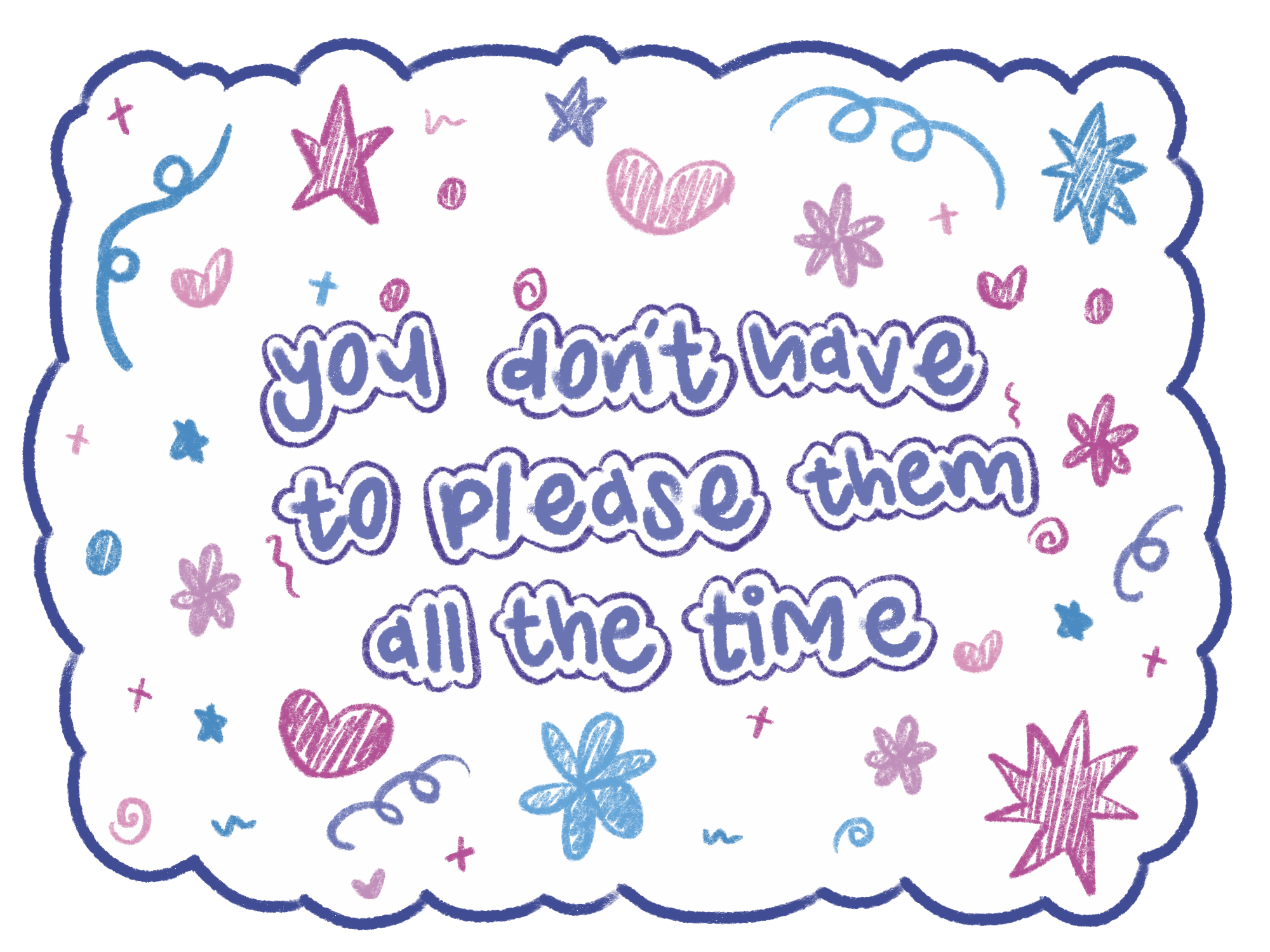 'you don't have to please them all the time' Sticker (8cm)_0