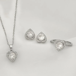 Jeu Collier boucle d'oreille et Bague