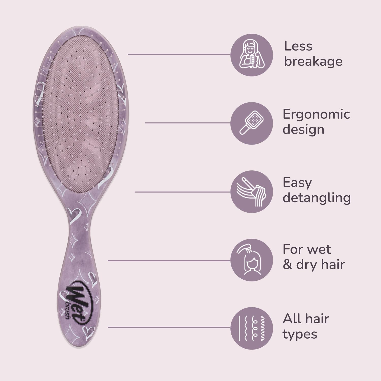 Wet Brush - Original Detangler Hair Brush, Stitch & Angel_2