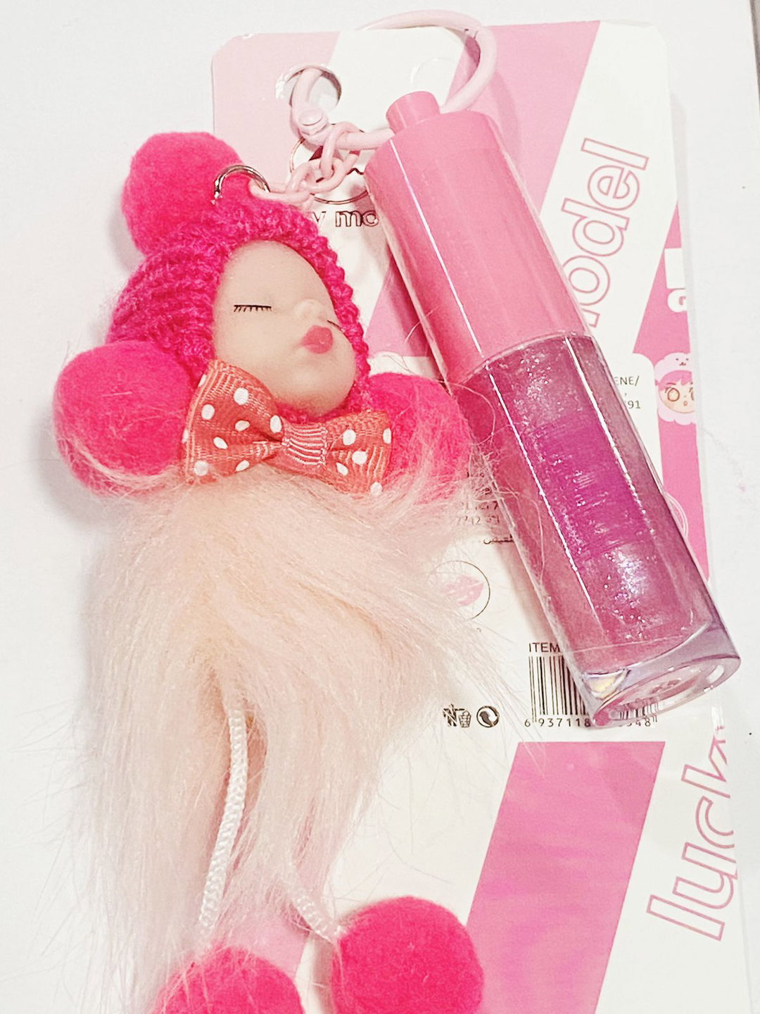 Lipgloss con llavero