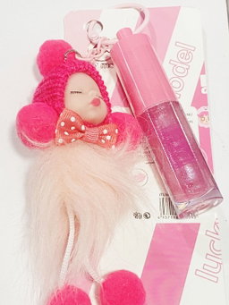 Lipgloss con llavero 