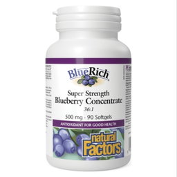 Natural Factors - BlueRich Super Strength Blueberry Concentrate 500 mg