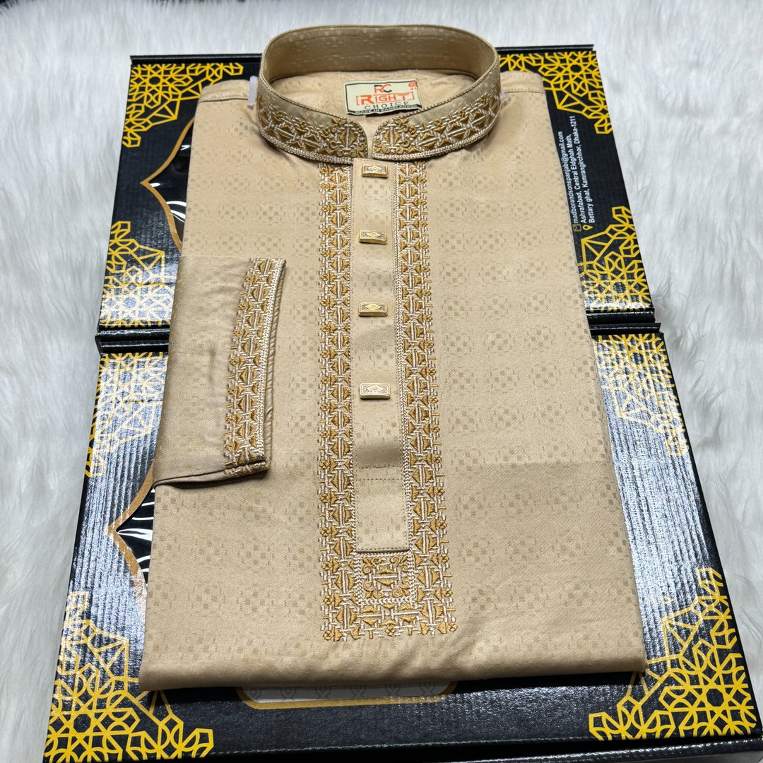Embroidery Cotton Panjabi  এম্ব্রডারি কাজ করা প্রিমিয়াম কোয়ালিটি