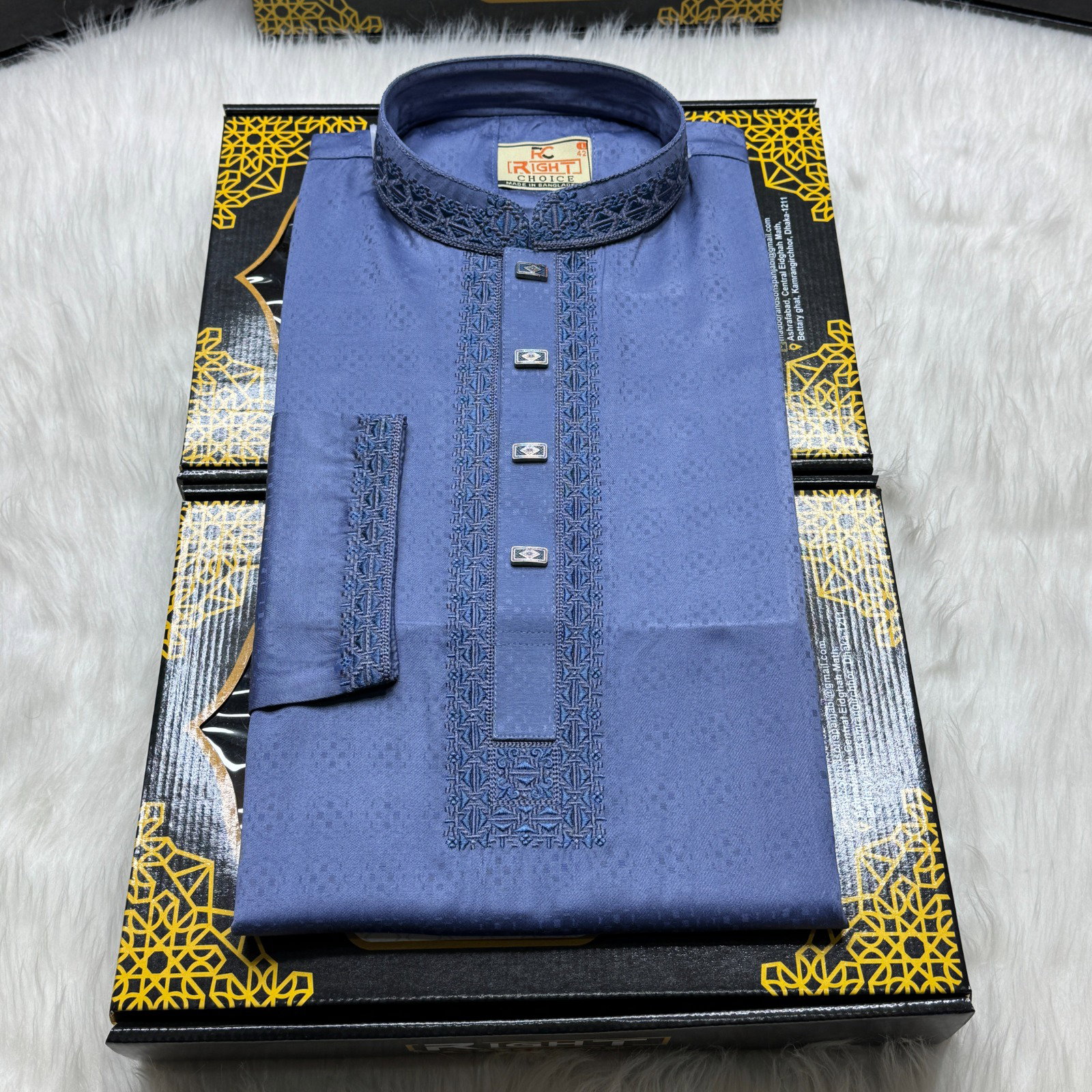 Embroidery Cotton Panjabi  এম্ব্রডারি কাজ করা প্রিমিয়াম কোয়ালিটি_1