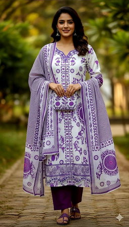 Three Piece  Cotton febrics