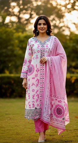 Three Piece  Cotton febrics